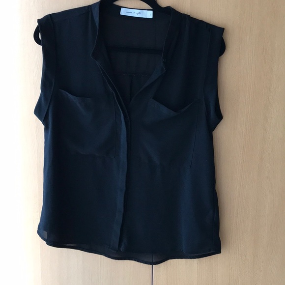 Shorty Sleeved Button Down Blouse - Size S - Picture 2 of 5